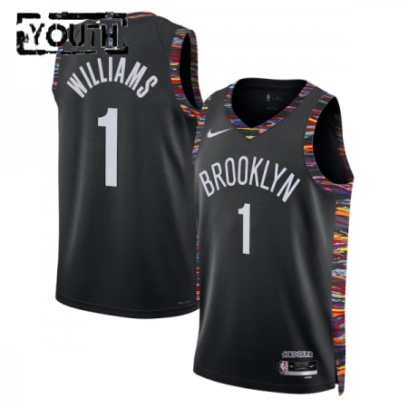 Dres Brooklyn Nets Ziaire Williams Nike 2025-26 City Edition Crno Swingman - Dječji